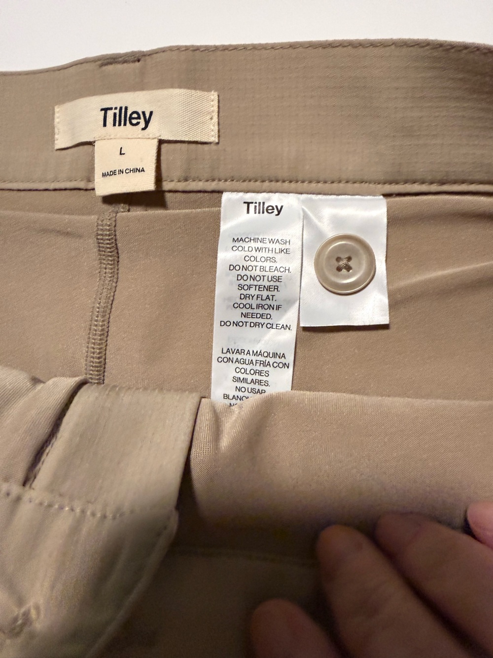 Tilley Khaki/Tan Skort with Button Detail - Picture 4 of 5